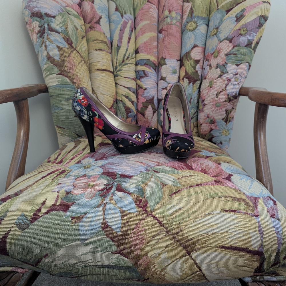 Madden Girl Purple Floral Heels